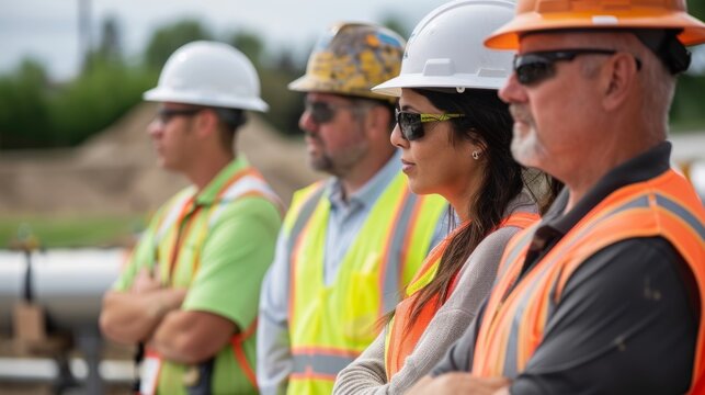 Residents look on with anticipation as a brand new water treatment facility is constructed to provide clean and safe drinking water for the city.