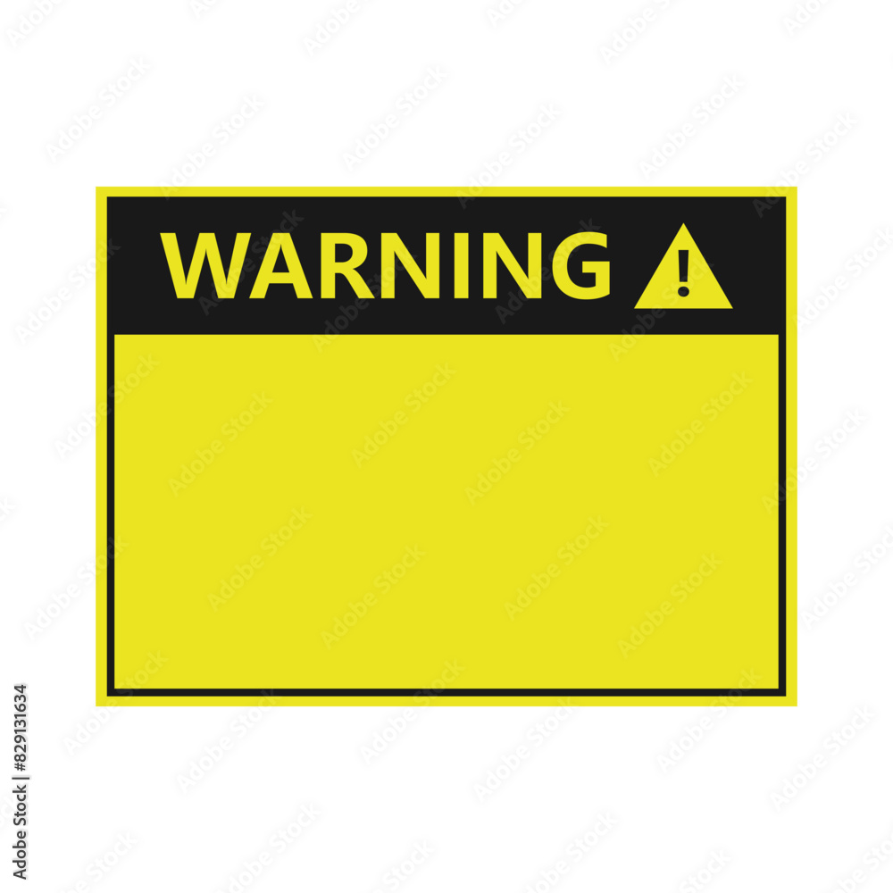 Poster warning sign