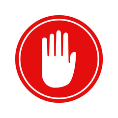 Obraz premium Stop sign hand