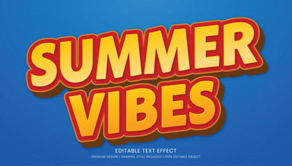 summer vibes editable text effect template