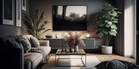 Contemporary living room with minimalist style