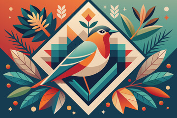 Pattern with autumn leaves