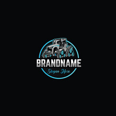 tractor and farm logo