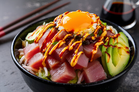 Fresh poke bowl