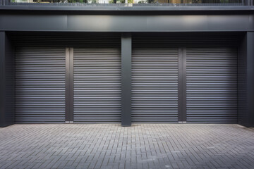 Hangar for Repair Service with Metal Roll Up Shutters