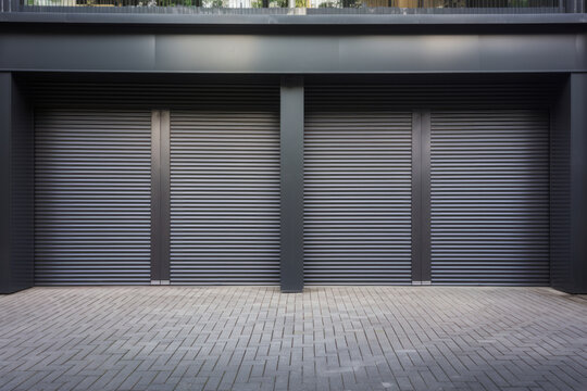Hangar for Repair Service with Metal Roll Up Shutters