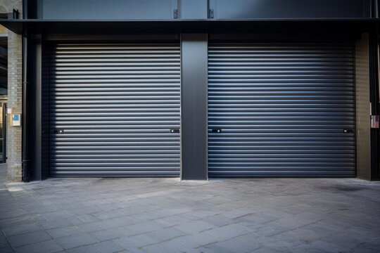 Hangar for Repair Service with Metal Roll Up Shutters