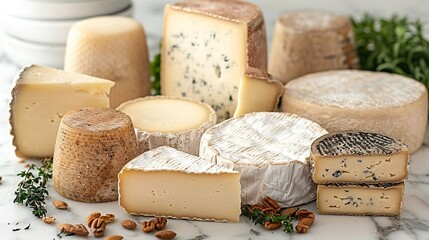 Cheese - Enjoyed in many forms and varieties worldwide, from French brie to Swiss fondue. Placed on the dining table in the kitchen. Minimal and Simple style