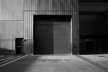 Hangar for Repair Service with Metal Roll Up Shutters