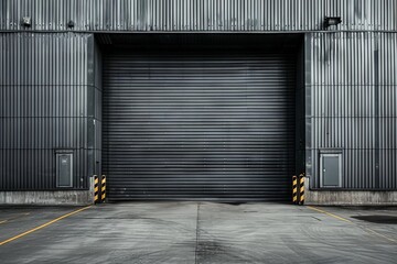 Hangar for Repair Service with Metal Roll Up Shutters
