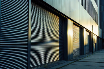 Hangar for Repair Service with Metal Roll Up Shutters