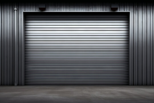 Hangar for Repair Service with Metal Roll Up Shutters