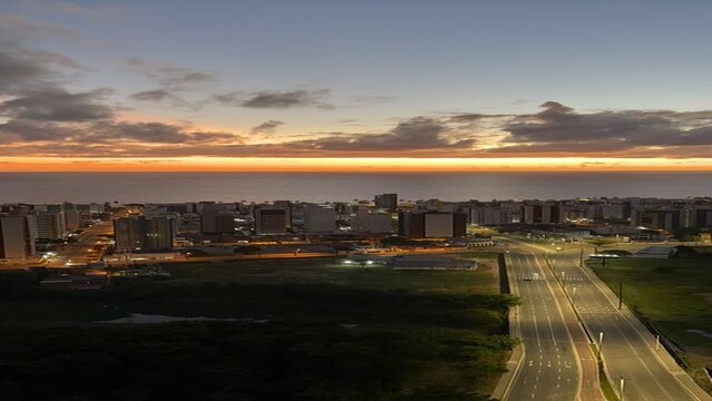 Amanhecer, praia de Cabo Branco, em Jo&atilde;o Pessoa - Para&iacute;ba