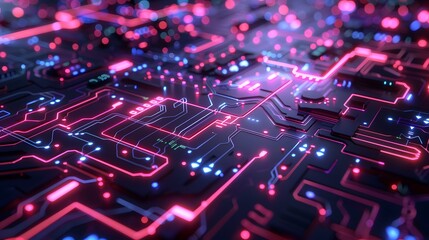 Obraz premium futuristic technology background. 