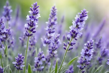 Naklejka premium A bunch of purple flowers with a few white flowers in the middle