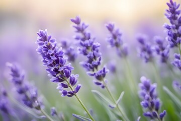 Naklejka premium A bunch of purple flowers with a few white flowers in the middle