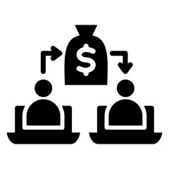 Peer To Peer Lending Icon
