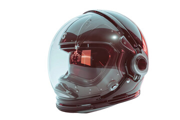 Sleek Space Explorer Helmet Isolated on Transparent Background