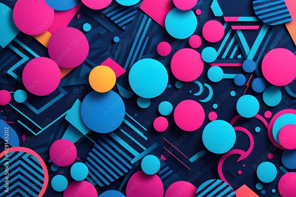 Poster a colorful background with many different colored circles