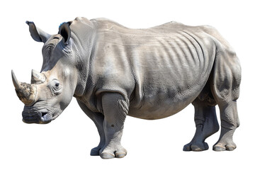 Fototapeta premium Rhino Wildlife Illustration Isolated on Transparent Background