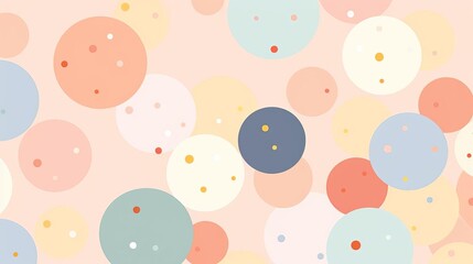 Whimsical polka dot patterns in soft pastel colors