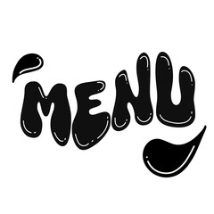 Menu Typography In Black Color