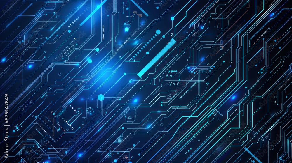 Poster electronic circuit board. technology concept ,microchip cpu processor circuit board. digital line
