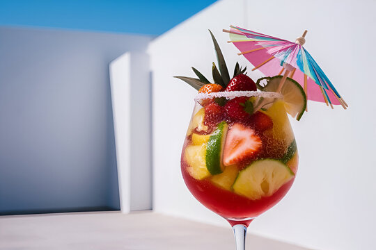 Summer fruit cocktail