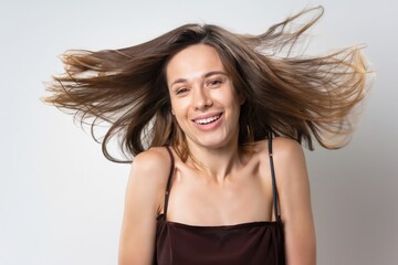 Fototapeta premium portrait of a woman, beautiful hair, fashion hairstyle