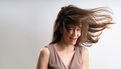Obraz premium portrait of a woman, beautiful hair, fashion hairstyle