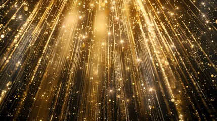 Naklejka premium Luxury abstract gold background with glitter light effect decoration.