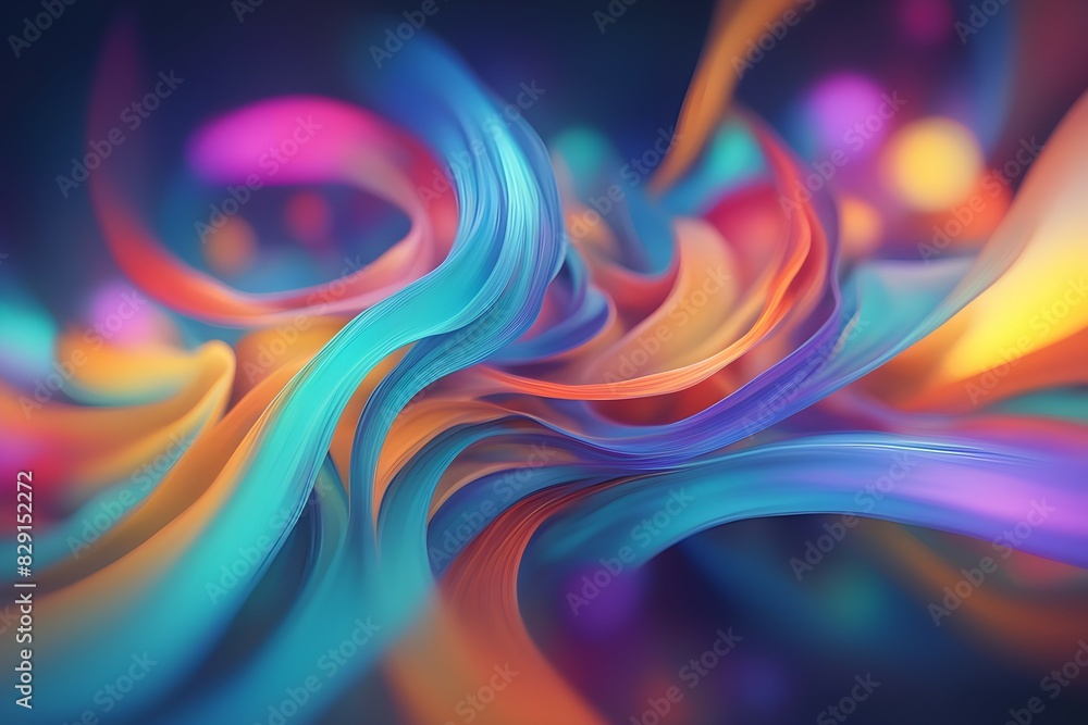 Poster a colorful swirl of lines and shapes that appear to be abstract