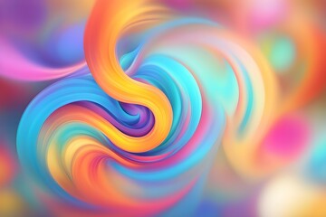 Fototapeta premium A colorful swirl of paint with a rainbow of colors