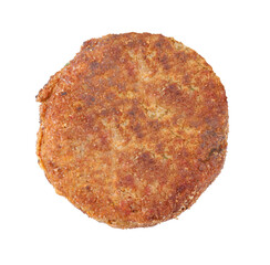 Tasty fried vegetarian cutlet isolated on white