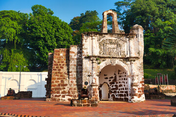ファモサ・マラッカ要塞　マレーシア　A Famosa, Malacca, Malaysia