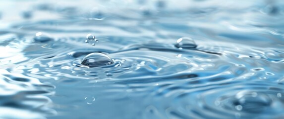 Light blue water shows transparent and clean ripples.