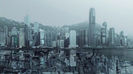 Hong Kong City Skyline and Architectural Landscape 