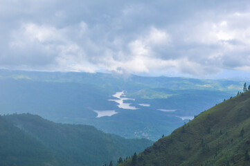 View from Baker's Bend: Clouds Touching Mountain Top, Autumn Vibes, Nonpareil Mountain, Belihuloya, Sri Lanka