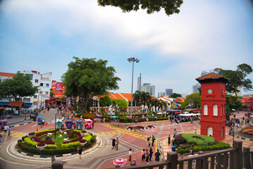世界遺産マラッカのオランダ広場　マレーシア　Windmill Dutch Square Melaka,...