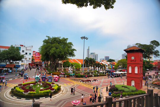 世界遺産マラッカのオランダ広場　マレーシア　Windmill Dutch Square Melaka, Malaysia