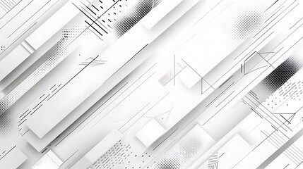 Grey white abstract background geometry shine and layer element vector for presentation design. 