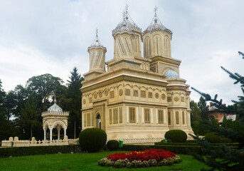 Fototapeta premium Image of Cathedral of Curtea de Arges outdoor.