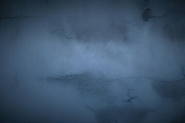 Dark blue abstract background in cyclorama style in misty atmosphere. Opulent setting of extra depth in misty dark blue color.