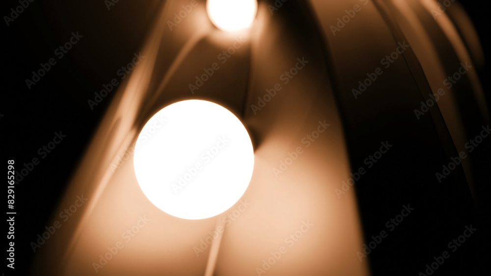Poster moving glowing 3d balls. design. 3d balls glow and roll on track. animation with 3d balls glowing in