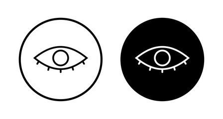 Eye icon vector isolated on white background. Look and Vision icon. Eye vector icon
