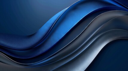 Obraz premium Abstract luxury with sleek silver lines on a deep blue backdrop