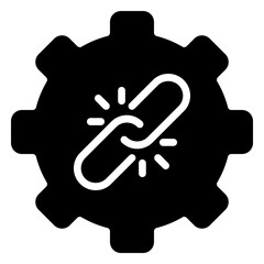 Connection icon, glyph icon style