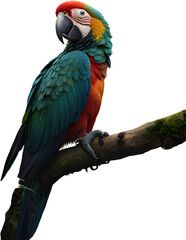 Obraz premium the appearance of a parrot in a tropical jungle