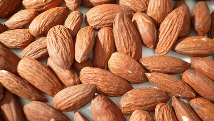 Indulge in the visual symphony of raw almonds, a masterful blend of texture and tone. This artistic tribute elevates the humble nut to a realm of sensory delight, where simplicity meets splendor.
