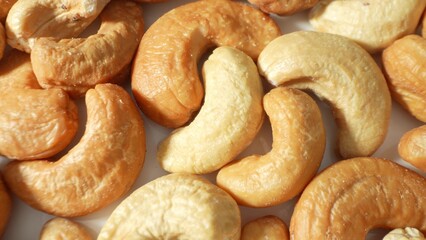 Savor the sight of roasted cashews, their luscious golden-brown hue beckoning. With a tantalizingly rough texture, these crunchy delights are the epitome of a nutritious snack.
